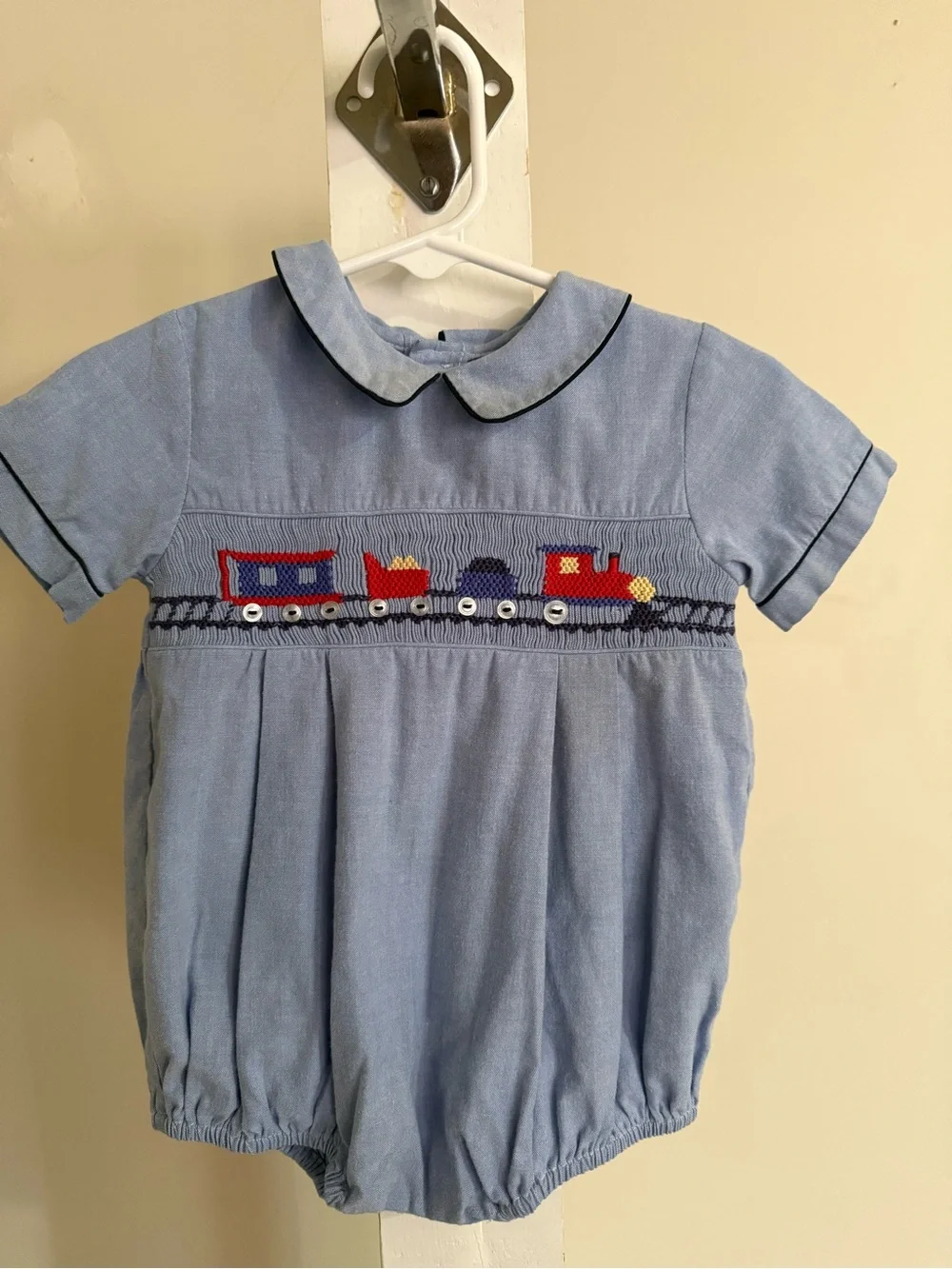 Carriage Boutiques Smocked Train Bubble Romper